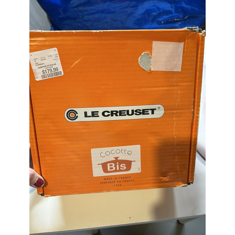LE CREUSET Empty Cardboard‎ Storage BOX ONLY  Organization Orange For 22cm Pot